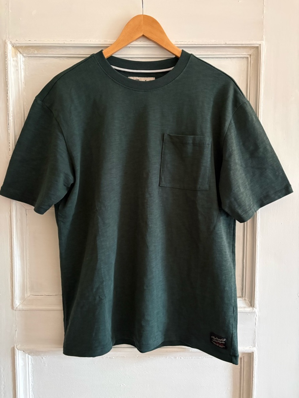The Stronghold LA Men's Dark Green Heavyweight Pocket T-Shirt